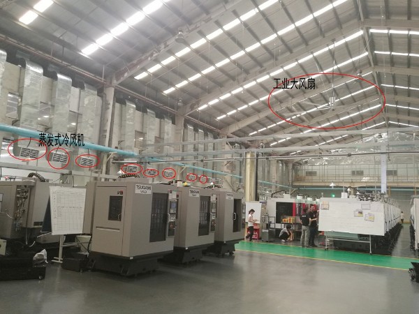 自動(dòng)化設(shè)備廠(chǎng)通風(fēng)降溫案例